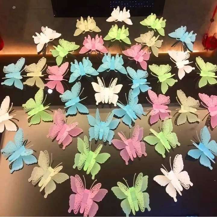 Multi color glowing butterfly