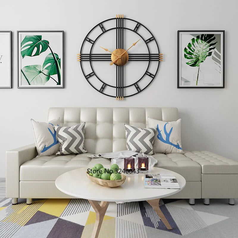Imported Metallic Wall Clock black and golden Touch