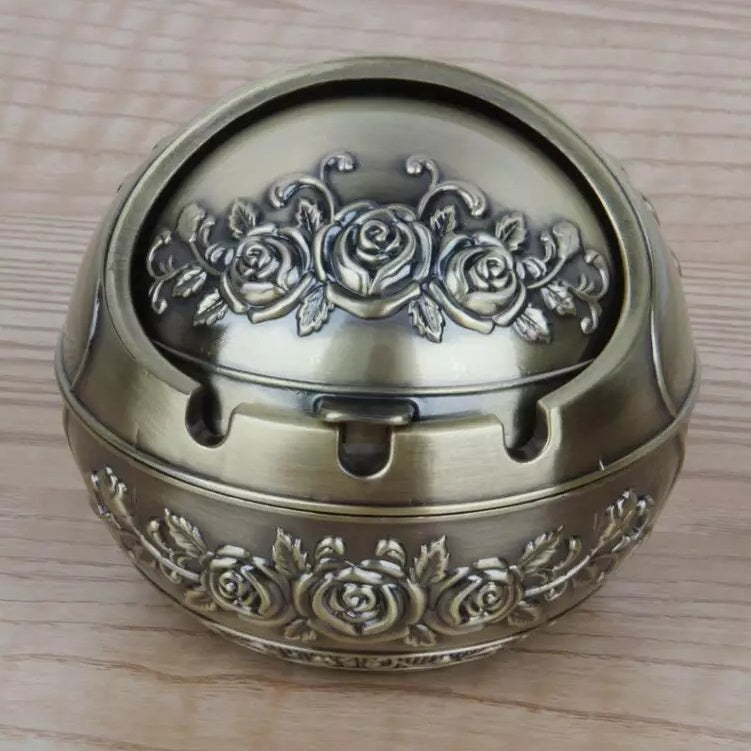 Round Ashtray in building or flower Portable Ash Holder Ash Tray for Outdoor Home Indoor office Use