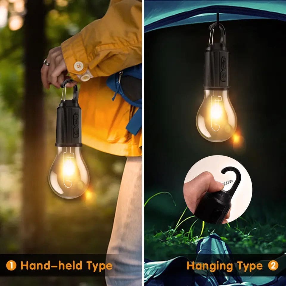 Led rechargeable bulb lamp for camping and for other multi purpose use