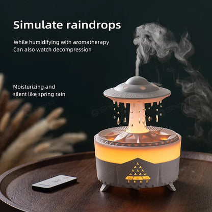 Flame Humidifier / Rain Drop humidifier / Train humidifier and Aroma Diffuser With RGB colors