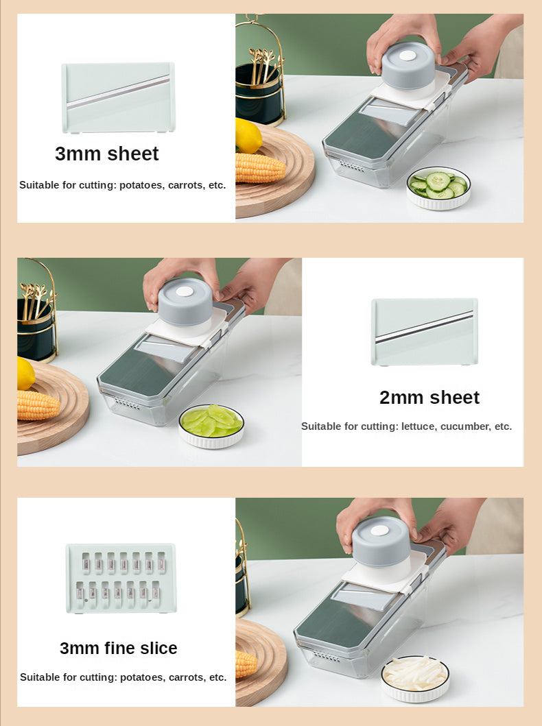7/8pcs Vegetable Chopper Carrots Potatoes Cut Shred Manually Multi-function Kitchen Grater/Slicer 6in1
