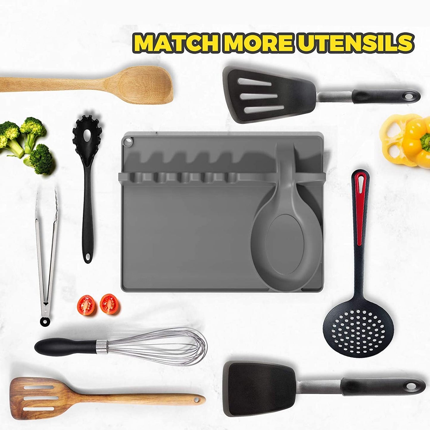 2In1 Multifunctional Silicone Spoon Holder