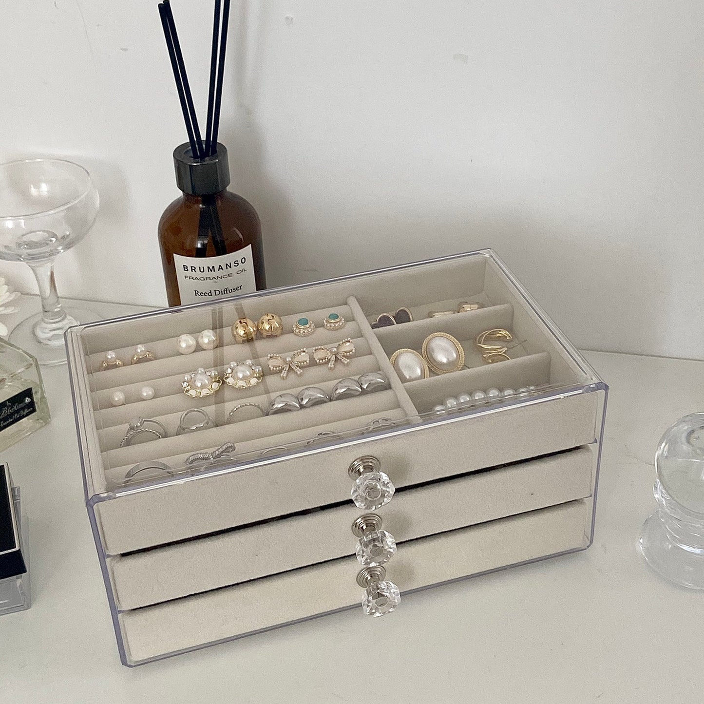 Multilayer Plush Jewelry Organizer