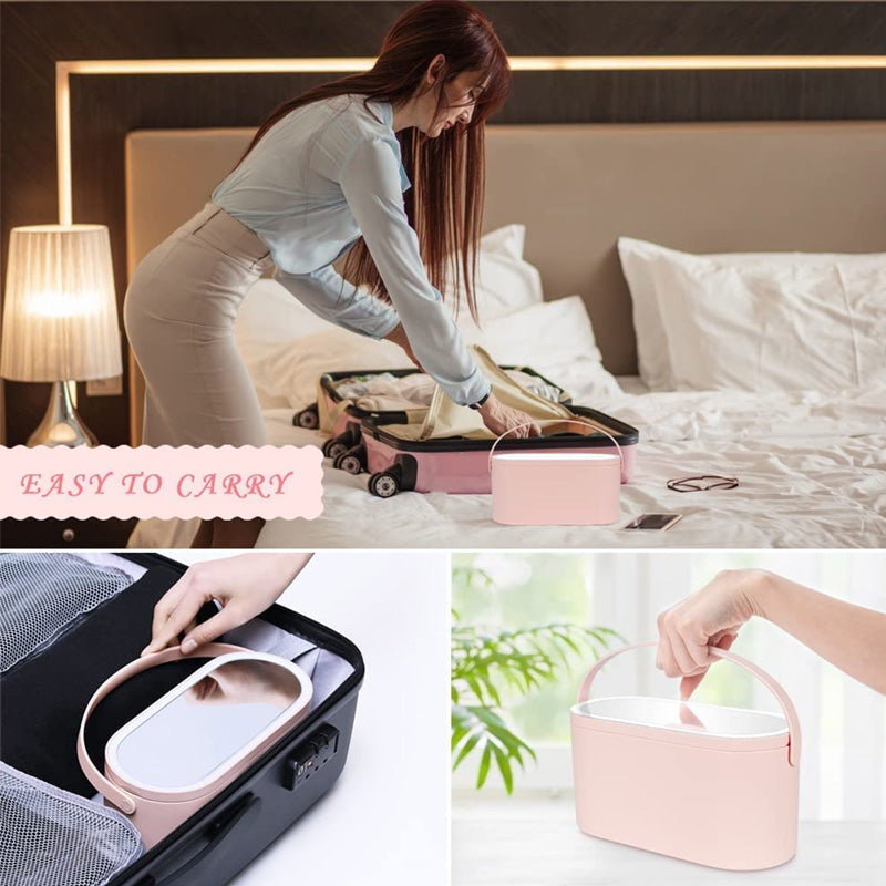 Cosmetic Organizer With Led Mirror