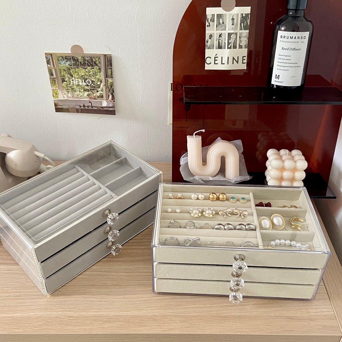 Multilayer Plush Jewelry Organizer