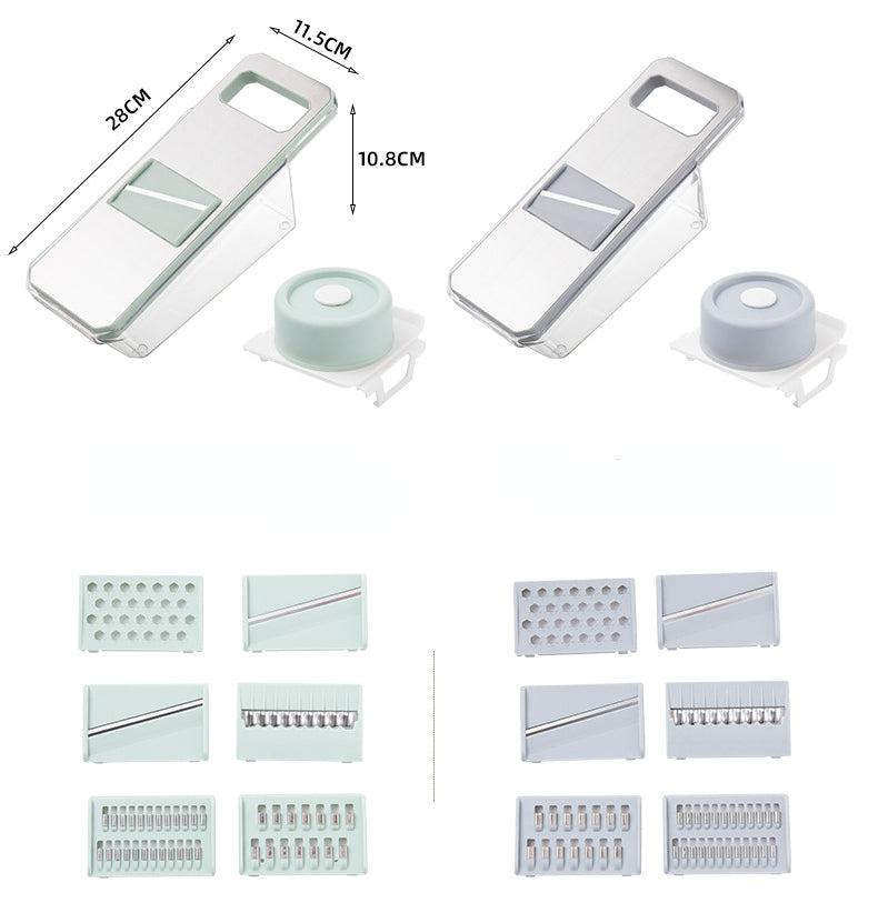 7/8pcs Vegetable Chopper Carrots Potatoes Cut Shred Manually Multi-function Kitchen Grater/Slicer 6in1