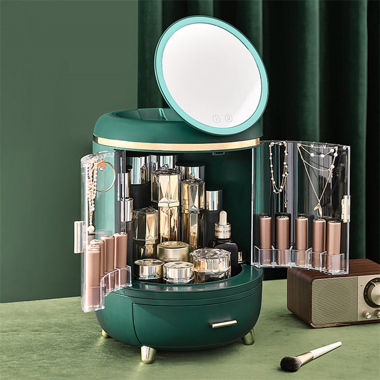 LED Mirror Cosmetic And Jewelry Organizer