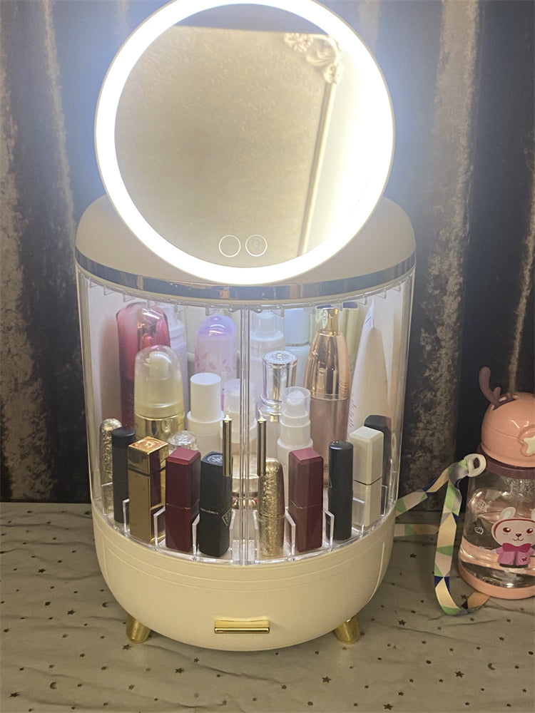 LED Mirror Cosmetic And Jewelry Organizer
