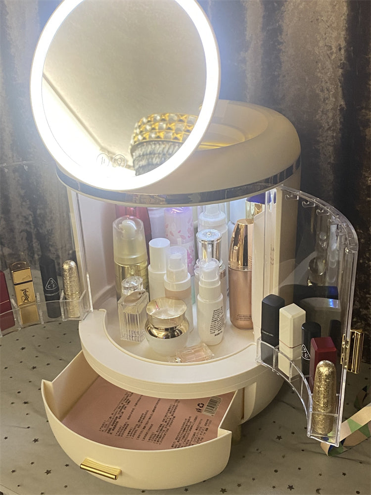 LED Mirror Cosmetic And Jewelry Organizer