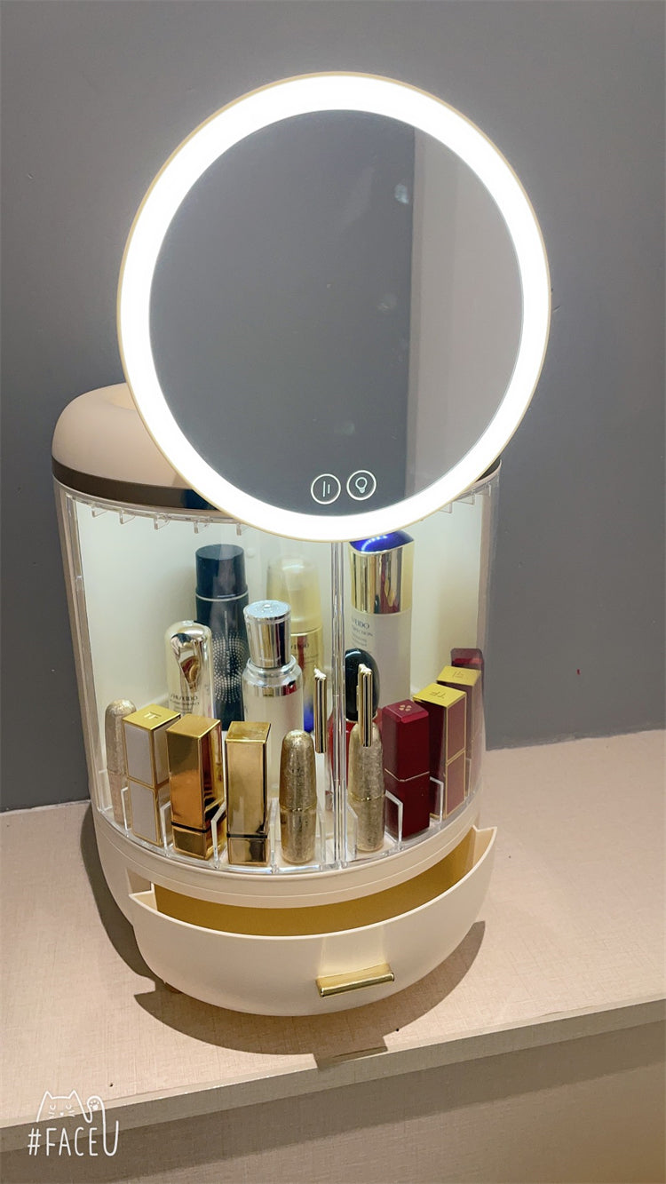 LED Mirror Cosmetic And Jewelry Organizer