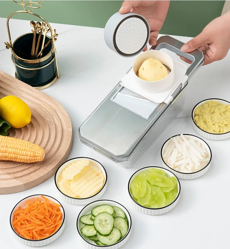 7/8pcs Vegetable Chopper Carrots Potatoes Cut Shred Manually Multi-function Kitchen Grater/Slicer 6in1