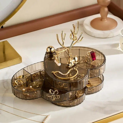 deer acrylic 3 layer jewellery box
