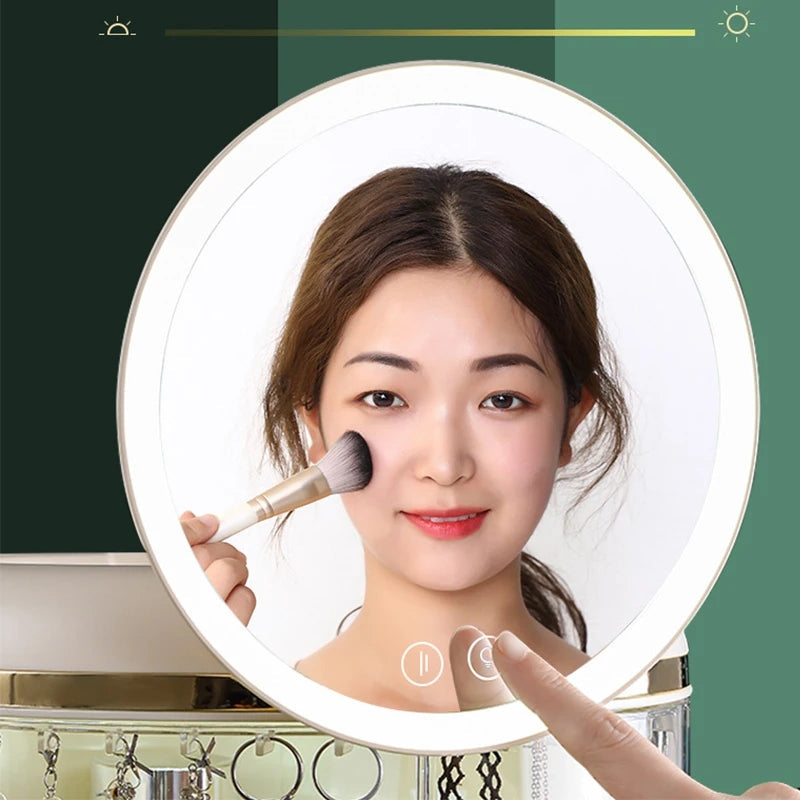 LED Mirror Cosmetic And Jewelry Organizer