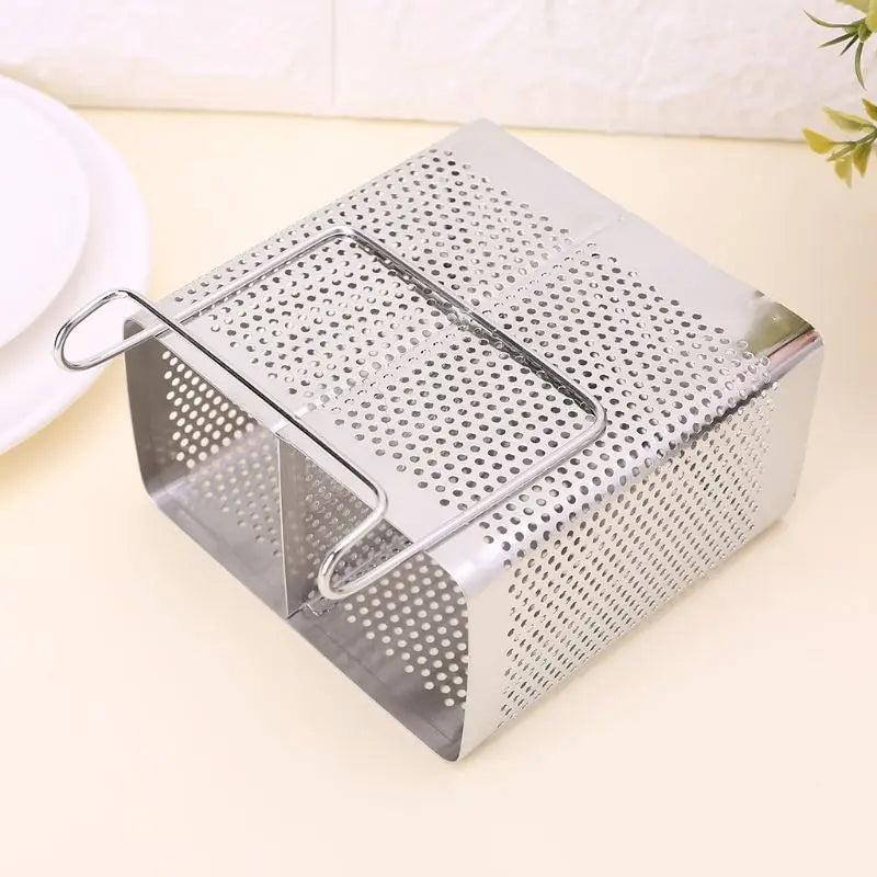 Stainless Steel Cutlery Holder With Hanging Option