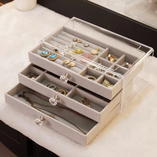 Multilayer Plush Jewelry Organizer