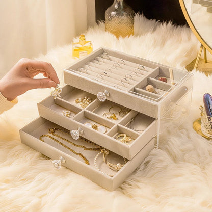 Multilayer Plush Jewelry Organizer