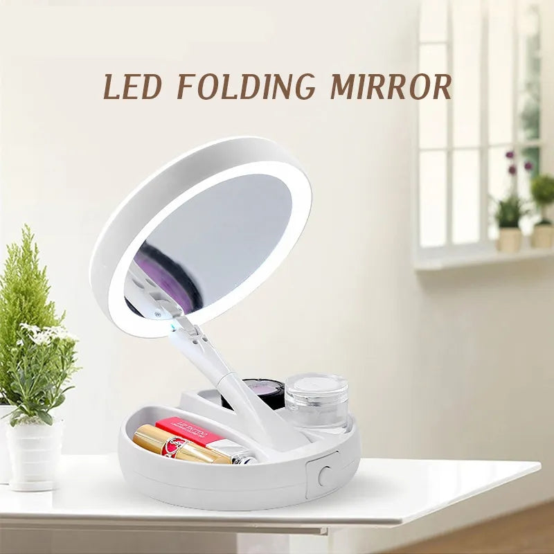 Foldable LED Mirror