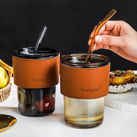 Creative Straw Glass Mug
