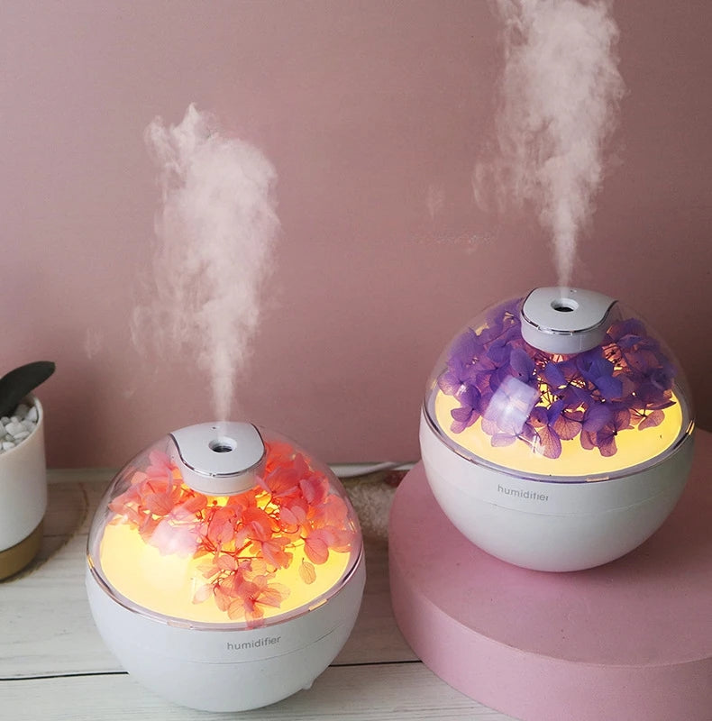 Flower Humidifier, Large Capacity Quiet Cool Mist Humidifier,