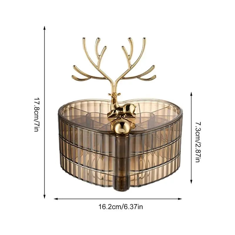 deer acrylic 3 layer jewellery box