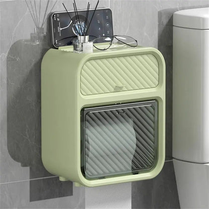 Wall Mounted Tissue Storage Box Shelf