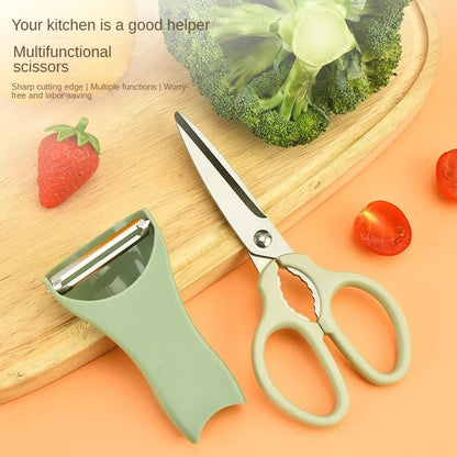Stainless Steel Scissors and peeler set