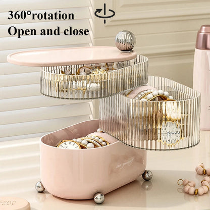 Multi Layer Rotating Desktop Cosmetic Organizer