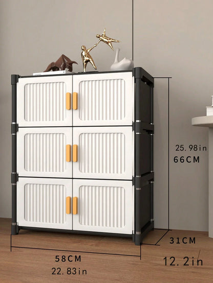 Modular Dustproof Shoe Storage Cabinet – Stackable Entryway Organizer
