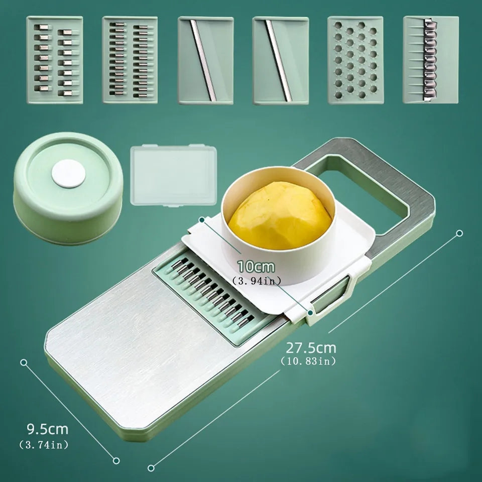 7/8pcs Vegetable Chopper Carrots Potatoes Cut Shred Manually Multi-function Kitchen Grater/Slicer 6in1