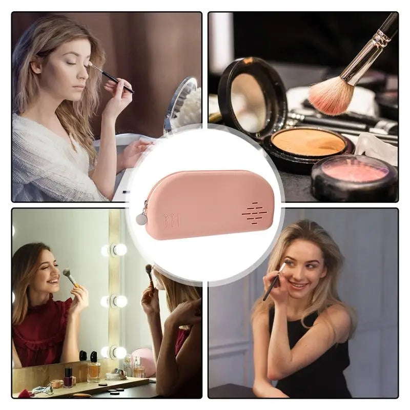 silicone cosmetics makeup pouch