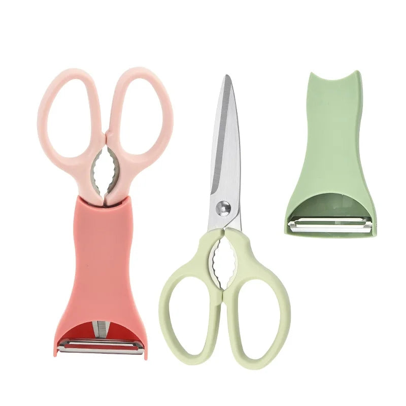 Stainless Steel Scissors and peeler set