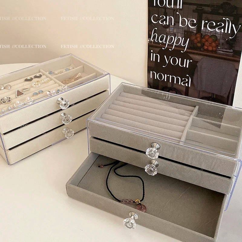 Multilayer Plush Jewelry Organizer