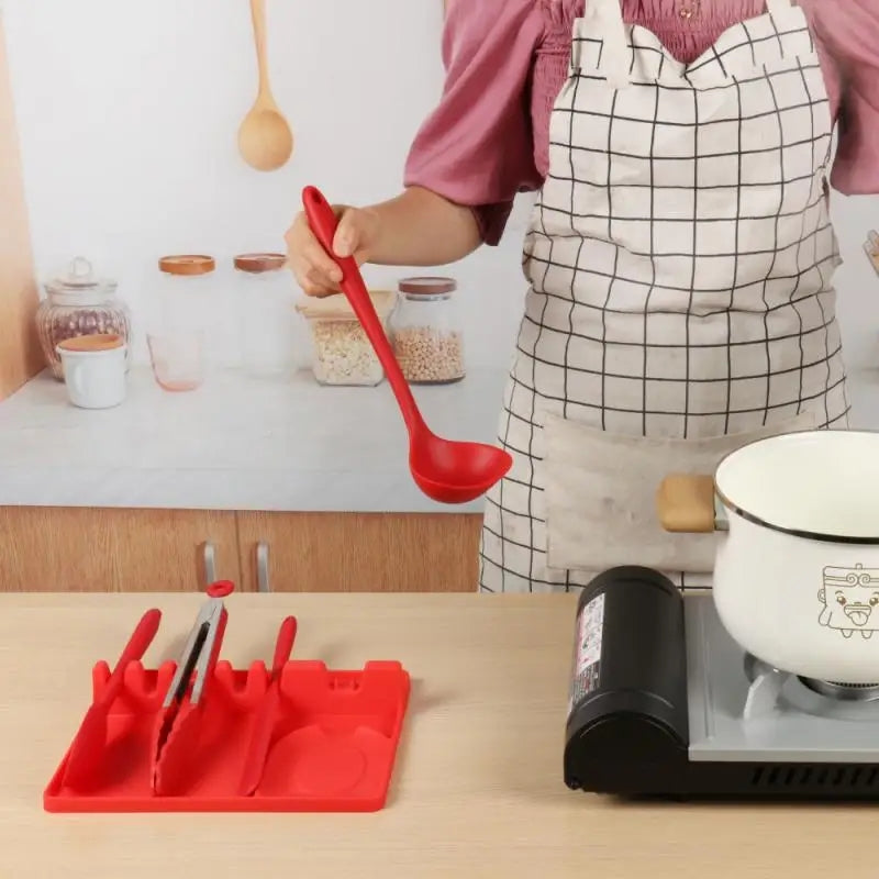 2In1 Multifunctional Silicone Spoon Holder
