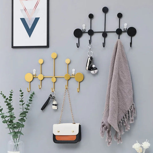 Metallic wall mounted cloth hanging holder