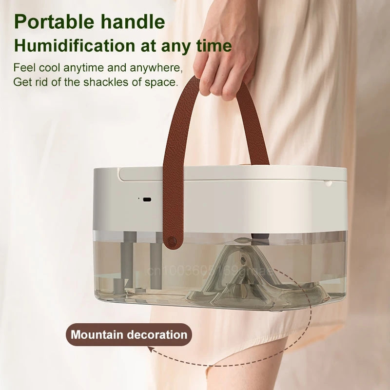 Double Spray Portable Humidifier Fan With Lamp