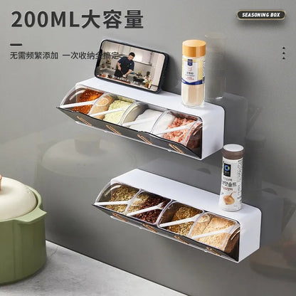 Wall Mounted Spice Seasoning Storage Holder