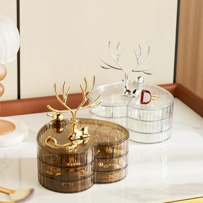 deer acrylic 3 layer jewellery box