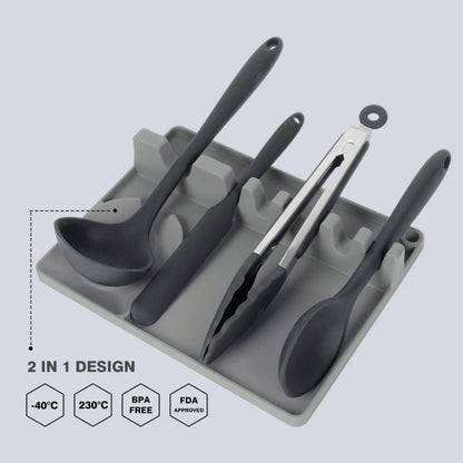 2In1 Multifunctional Silicone Spoon Holder