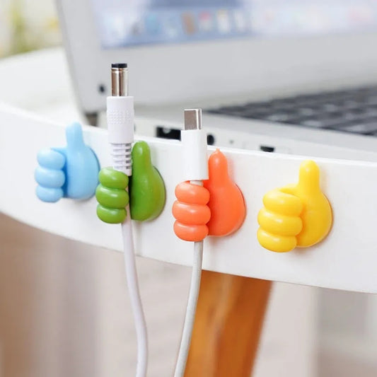 Pack of 10 pieces Thumb mini cable organizer silicon USB cable management multi purpose thumb holder