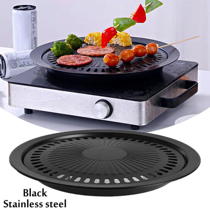 Stainless steel BBQ grill plate