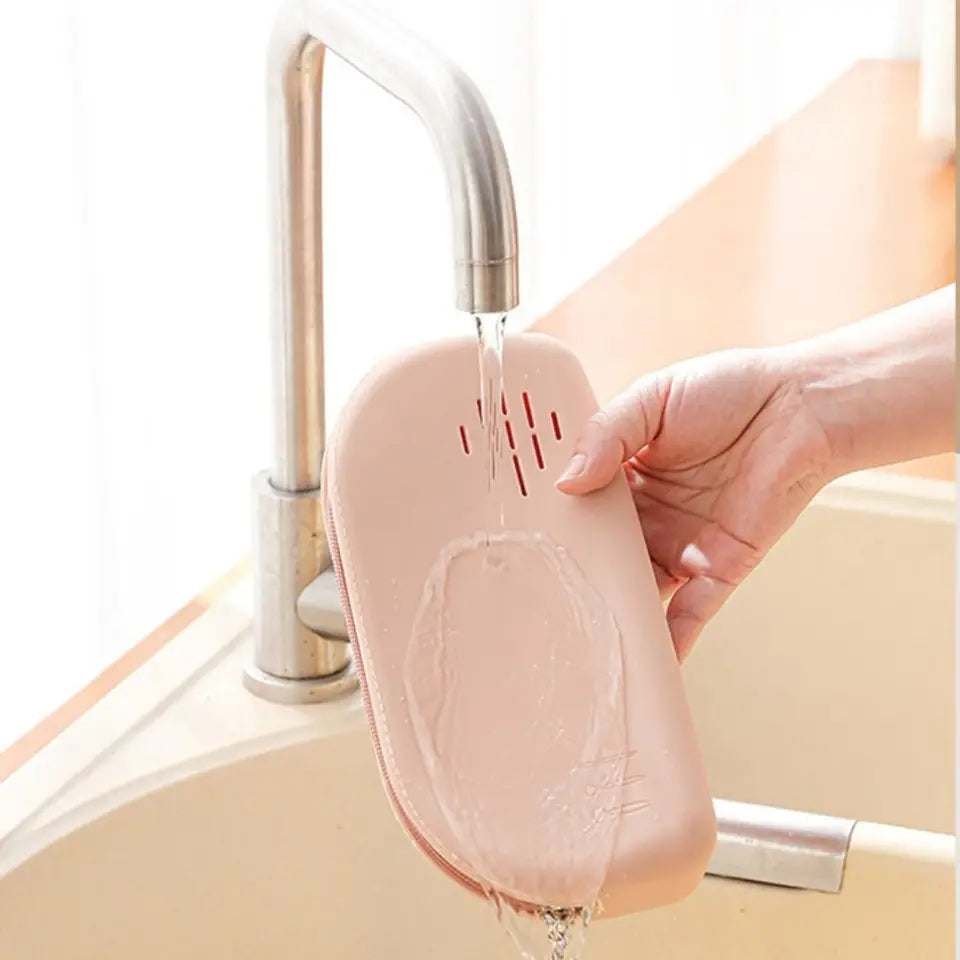 silicone cosmetics makeup pouch
