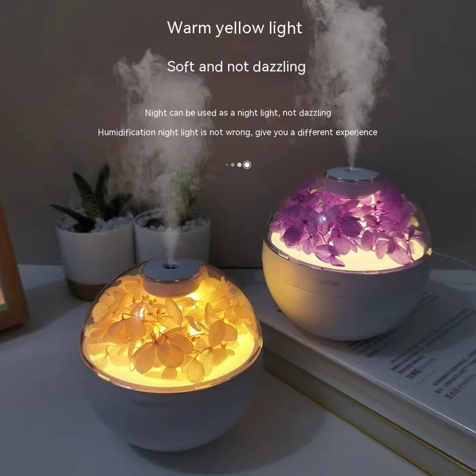 Flower Humidifier, Large Capacity Quiet Cool Mist Humidifier,