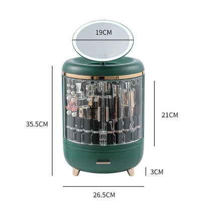 LED Mirror Cosmetic And Jewelry Organizer