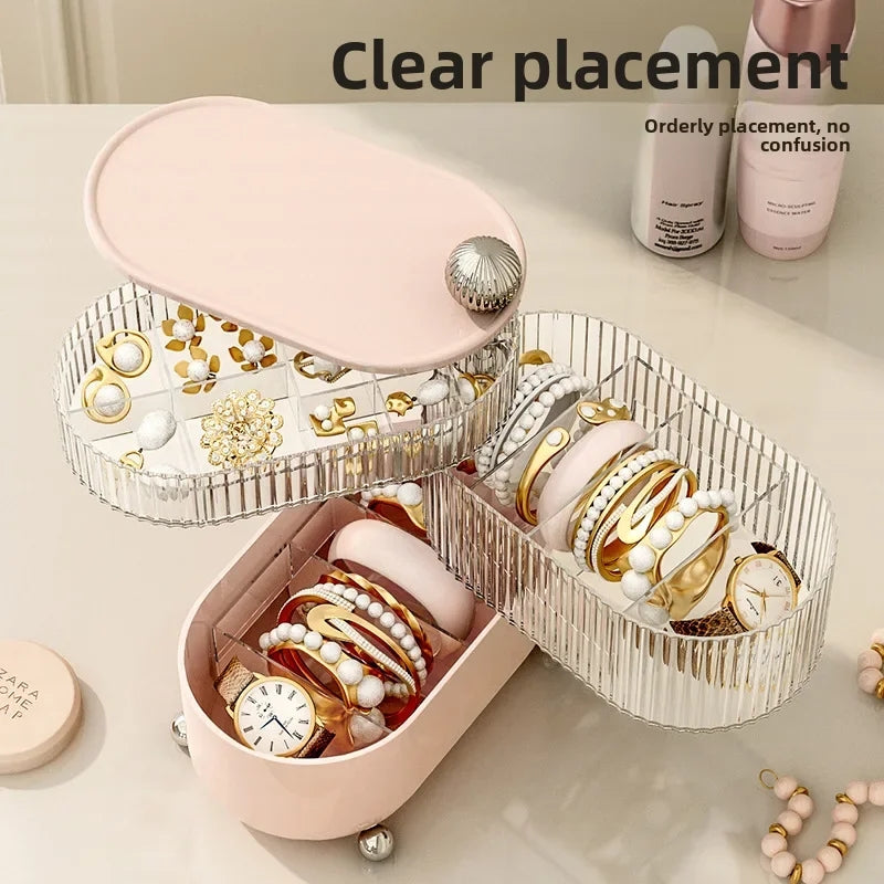 Multi Layer Rotating Desktop Cosmetic Organizer
