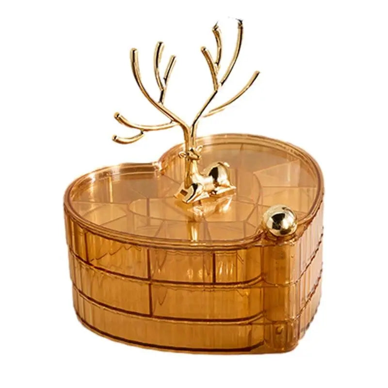 deer acrylic 3 layer jewellery box
