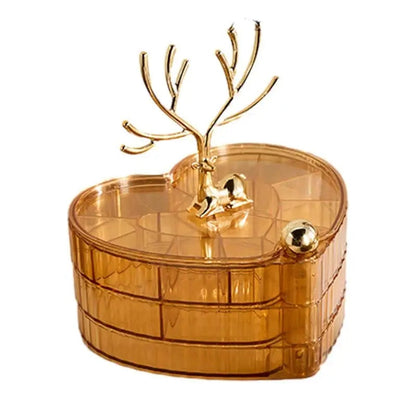 deer acrylic 3 layer jewellery box