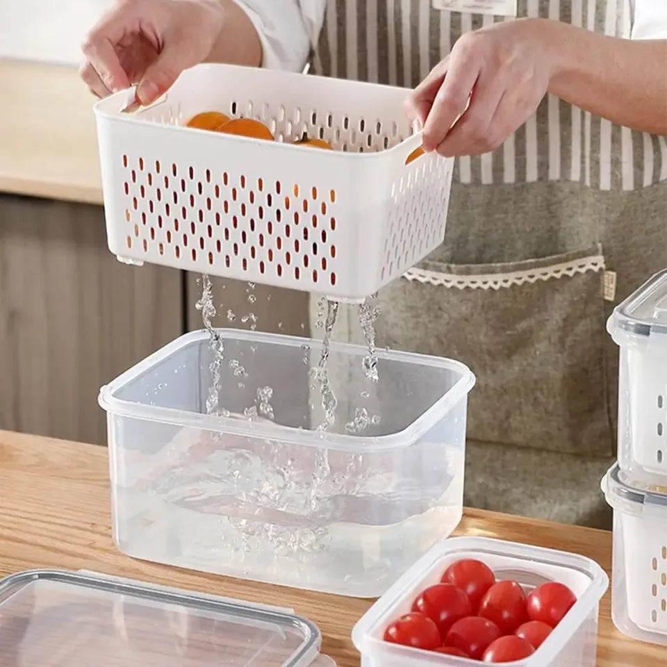 3pcs drainer storage box