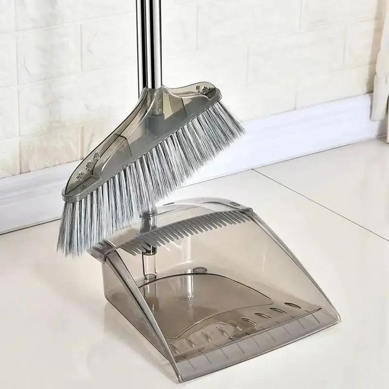 Broom and Dustpan Long Handle Brush Set