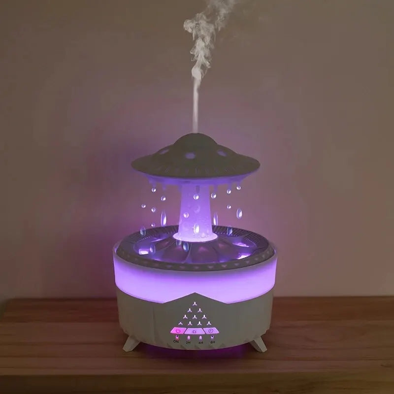 Flame Humidifier / Rain Drop humidifier / Train humidifier and Aroma Diffuser With RGB colors